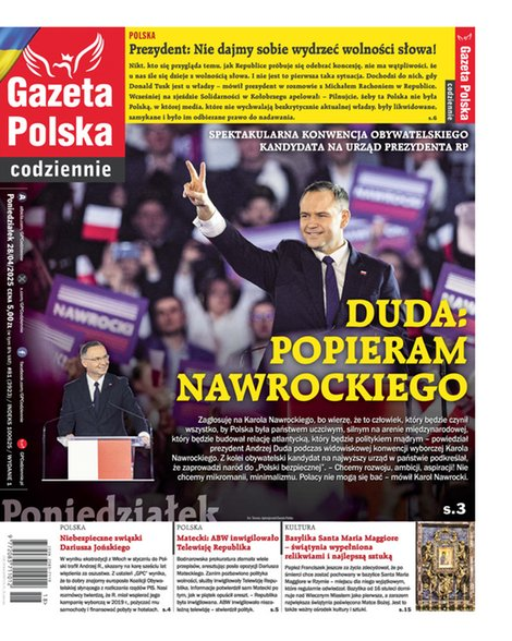 okłada najnowszego numeru Gazeta Polska Codziennie