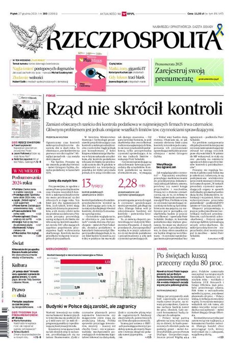 okłada najnowszego numeru Rzeczpospolita