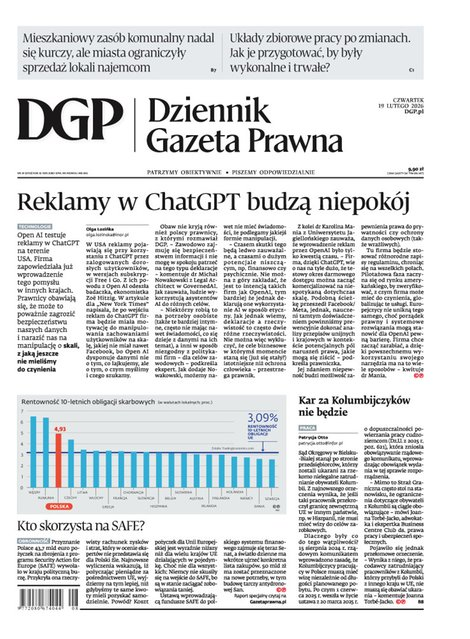 okłada najnowszego numeru Dziennik Gazeta Prawna