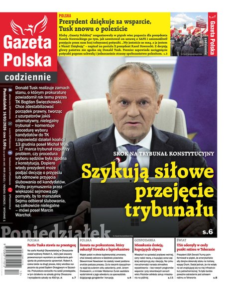 widok pierwszej strony Gazeta Polska Codziennie