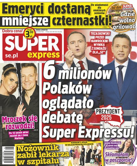 okłada najnowszego numeru Super Express