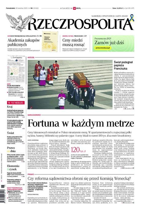 okłada najnowszego numeru Rzeczpospolita