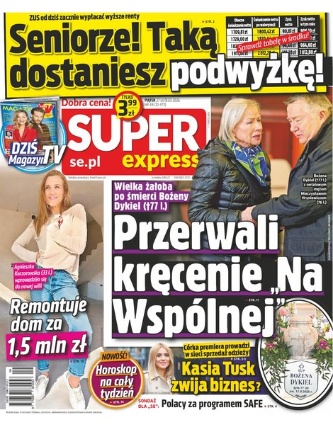 okłada najnowszego numeru Super Express