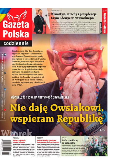 okłada najnowszego numeru Gazeta Polska Codziennie