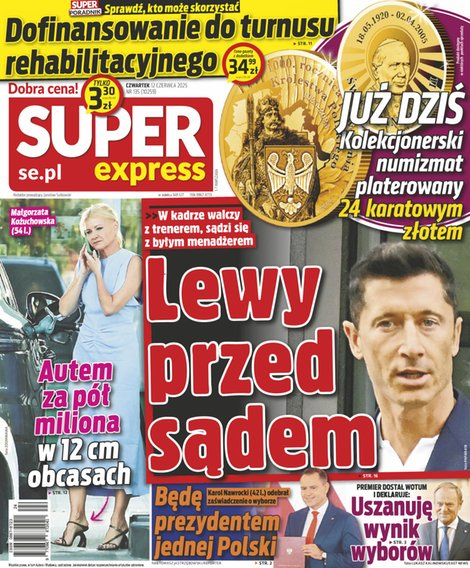 widok pierwszej strony Super Express