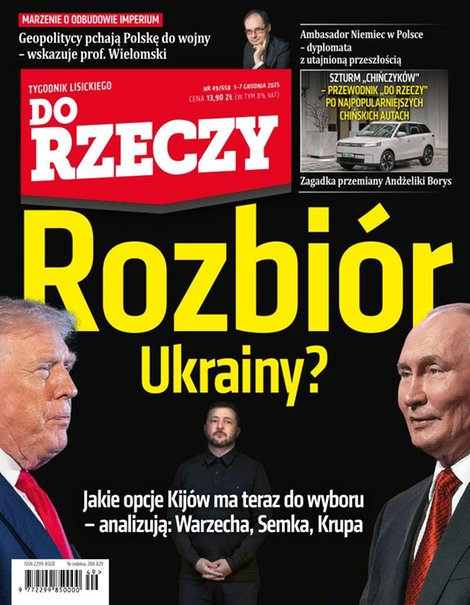 widok pierwszej strony Do Rzeczy