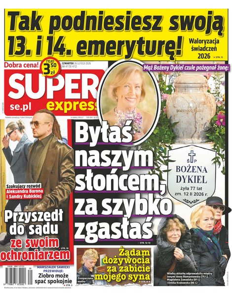 okłada najnowszego numeru Super Express