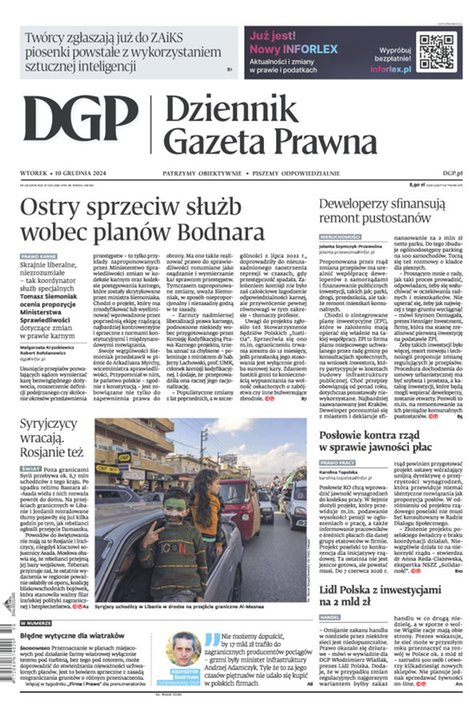 okłada najnowszego numeru Dziennik Gazeta Prawna