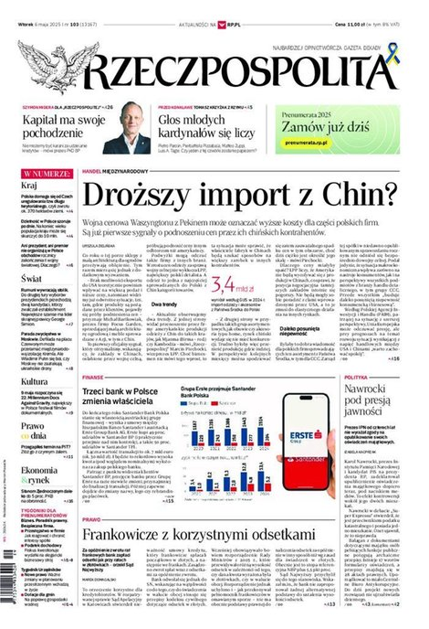 okłada najnowszego numeru Rzeczpospolita