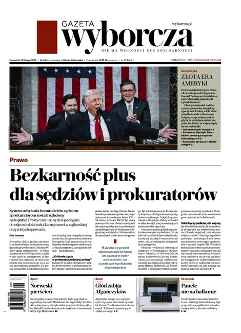 okłada najnowszego numeru Gazeta Wyborcza-Warszawa