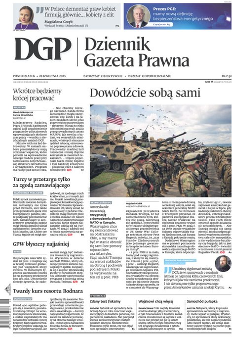 okłada najnowszego numeru Dziennik Gazeta Prawna