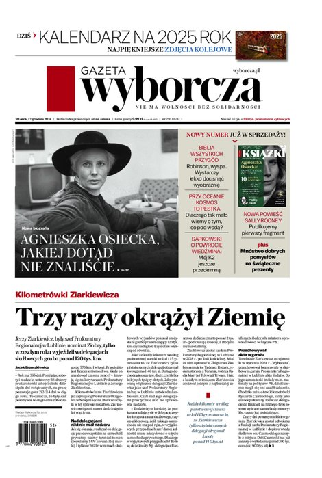 okłada najnowszego numeru Gazeta Wyborcza-Warszawa