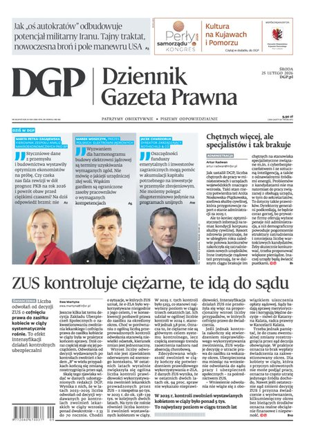 okłada najnowszego numeru Dziennik Gazeta Prawna