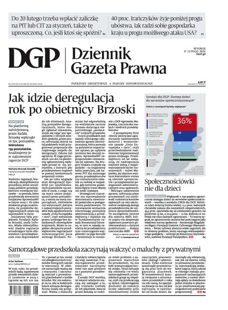 okłada najnowszego numeru Dziennik Gazeta Prawna