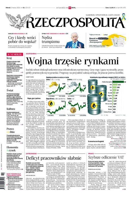 okłada najnowszego numeru Rzeczpospolita