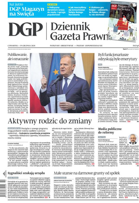 okłada najnowszego numeru Dziennik Gazeta Prawna