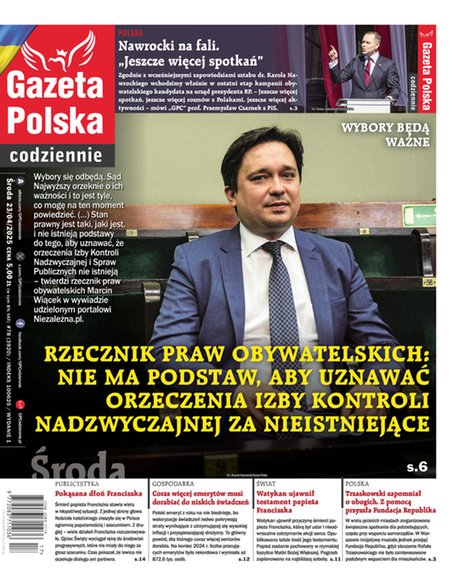okłada najnowszego numeru Gazeta Polska Codziennie