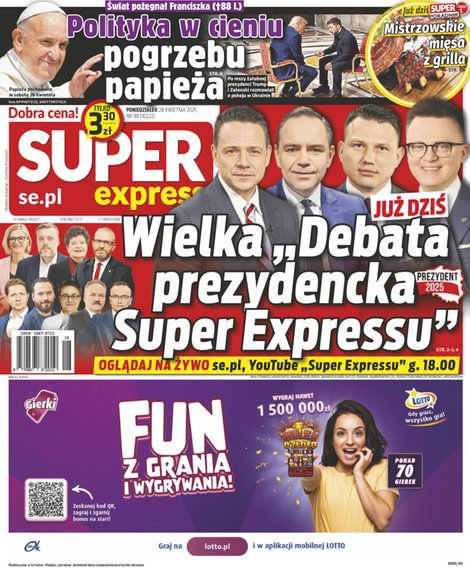 okłada najnowszego numeru Super Express