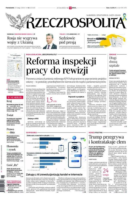 okłada najnowszego numeru Rzeczpospolita