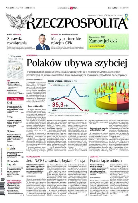 okłada najnowszego numeru Rzeczpospolita
