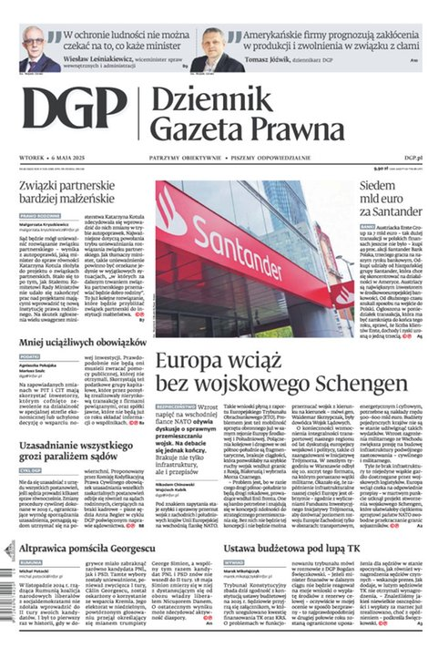 okłada najnowszego numeru Dziennik Gazeta Prawna