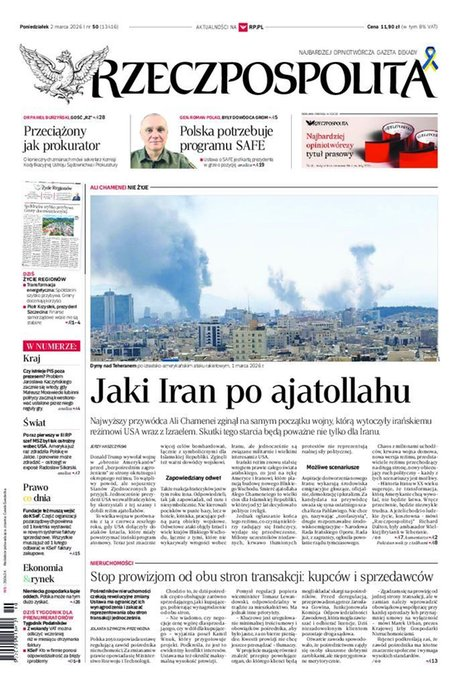 okłada najnowszego numeru Rzeczpospolita