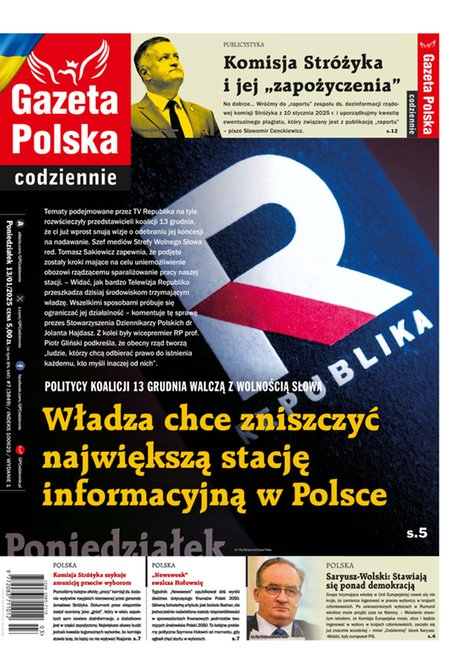 okłada najnowszego numeru Gazeta Polska Codziennie