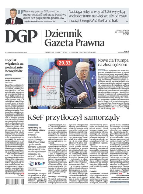 okłada najnowszego numeru Dziennik Gazeta Prawna