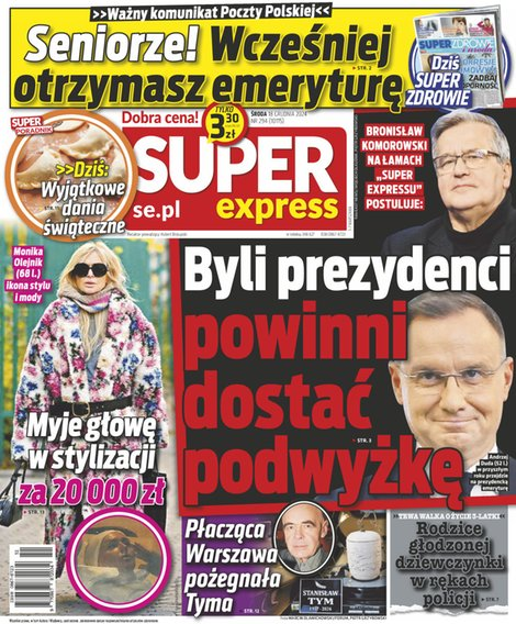 okłada najnowszego numeru Super Express