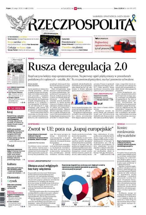 okłada najnowszego numeru Rzeczpospolita