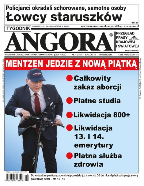 okłada najnowszego numeru Angora
