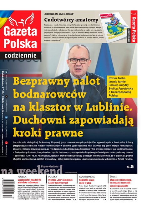 okłada najnowszego numeru Gazeta Polska Codziennie