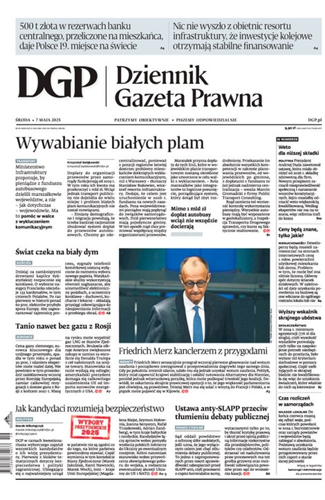 okłada najnowszego numeru Dziennik Gazeta Prawna