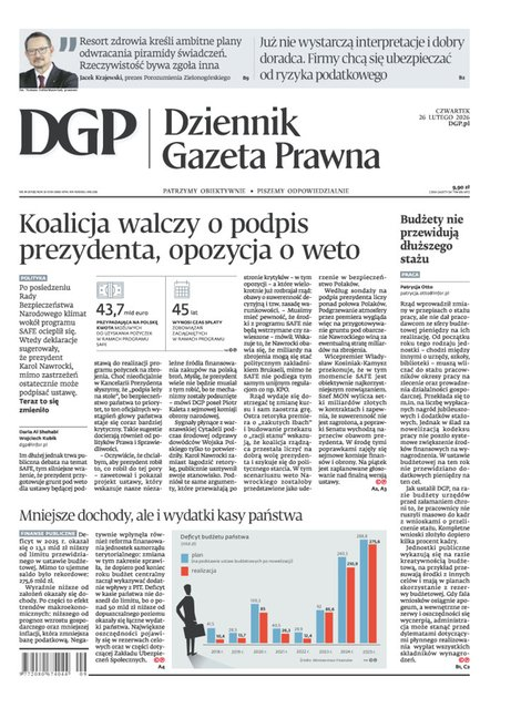 okłada najnowszego numeru Dziennik Gazeta Prawna
