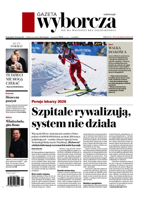 okłada najnowszego numeru Gazeta Wyborcza-Warszawa