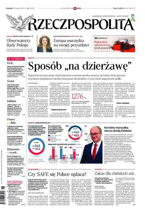 okłada najnowszego numeru Rzeczpospolita