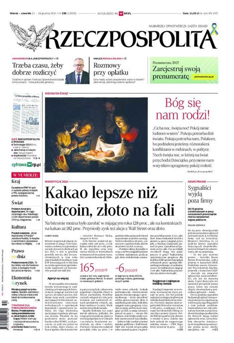 okłada najnowszego numeru Rzeczpospolita