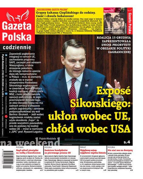 okłada najnowszego numeru Gazeta Polska Codziennie
