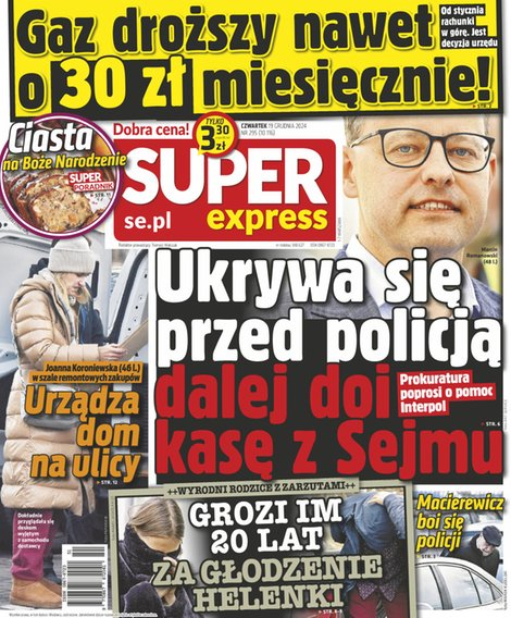 okłada najnowszego numeru Super Express