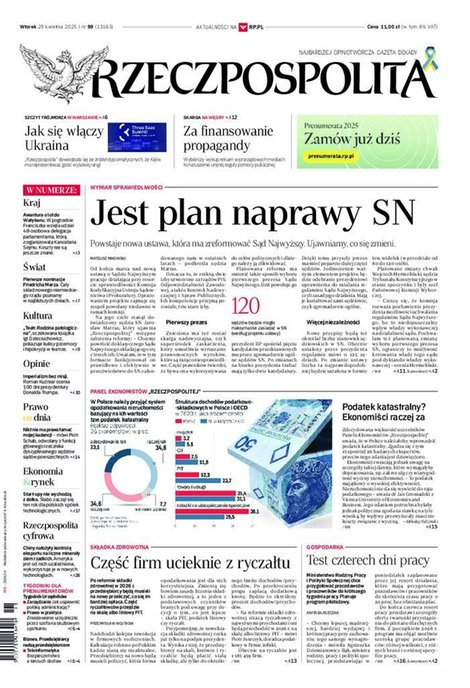 okłada najnowszego numeru Rzeczpospolita