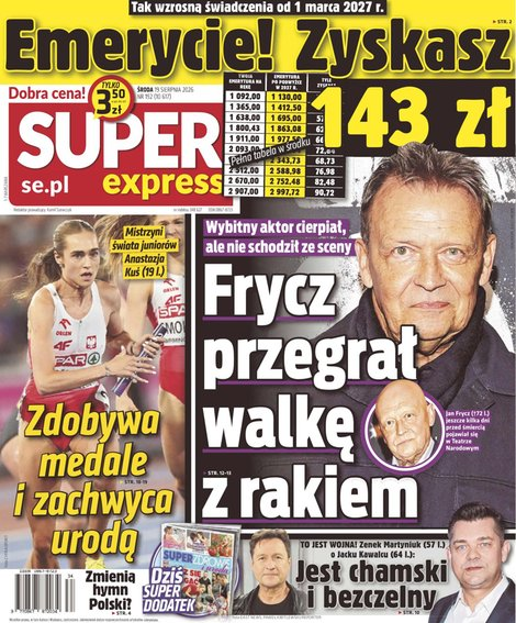 okłada najnowszego numeru Super Express