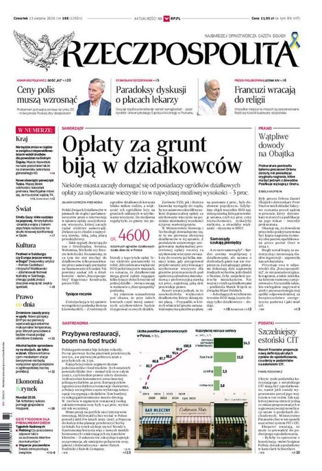 okłada najnowszego numeru Rzeczpospolita