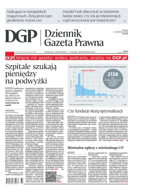okłada najnowszego numeru Dziennik Gazeta Prawna