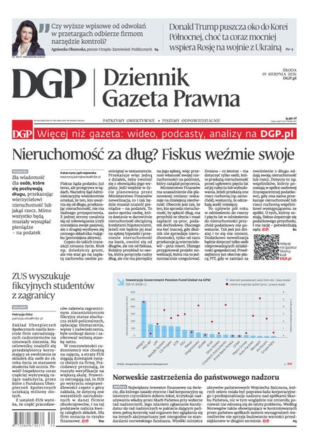 okłada najnowszego numeru Dziennik Gazeta Prawna