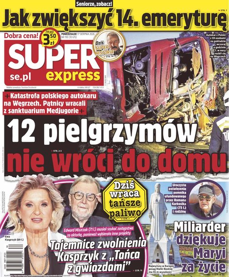 okłada najnowszego numeru Super Express