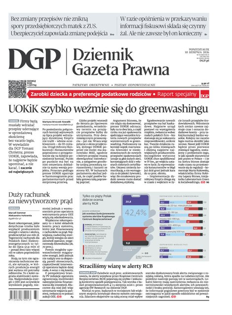 okłada najnowszego numeru Dziennik Gazeta Prawna